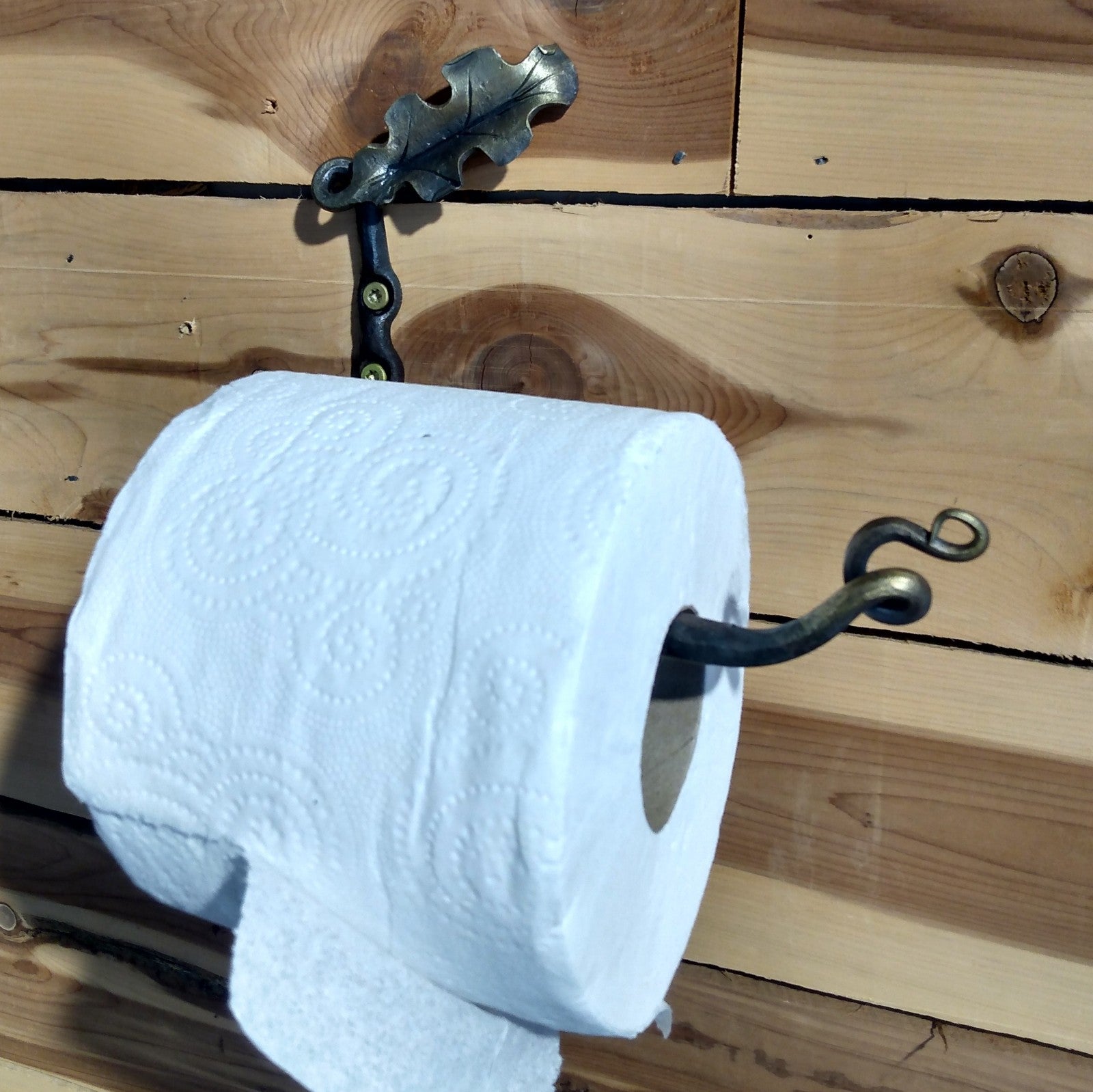 Oak Leaf Toilet Paper Holder Ozark Iron